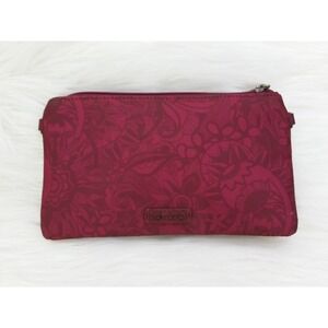 Sakroots Corin Flap Wallet  Pink Paisley Floral Print - No Strap.
